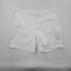 Roundtree & Yorke Big Men's Shorts 52 White 9" Inseam Classic Fit NWOT